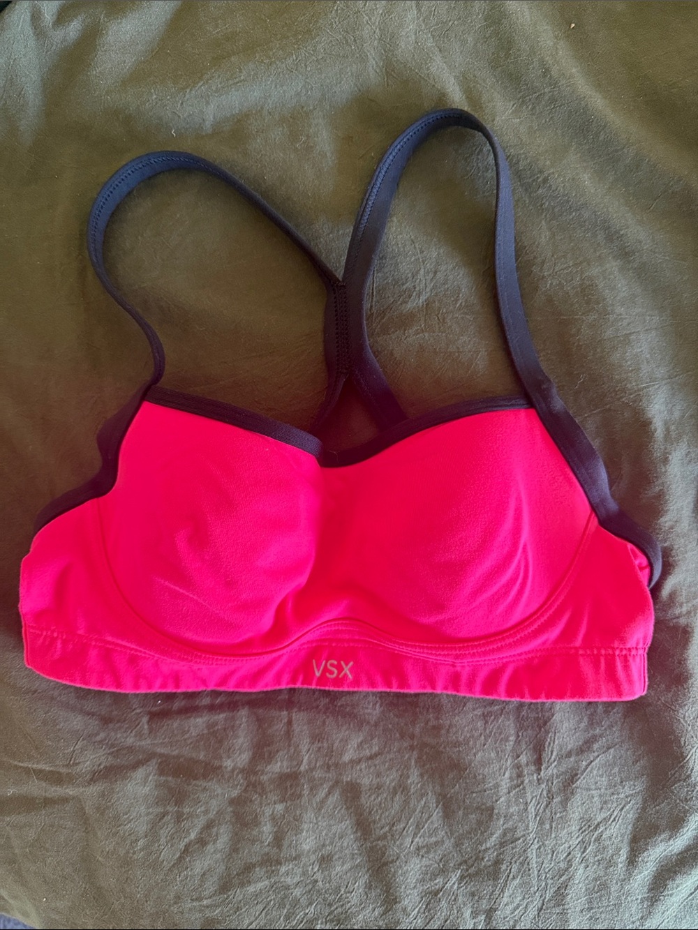 VSX Neon Pink underwire Sports Bra with Black Trim 32C